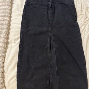 Stradivarius Black Denim Skirt